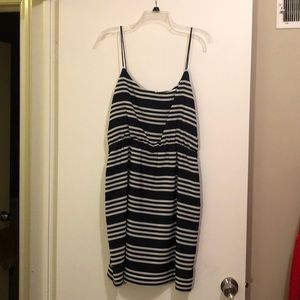 Navy and white stripe JCrew dress